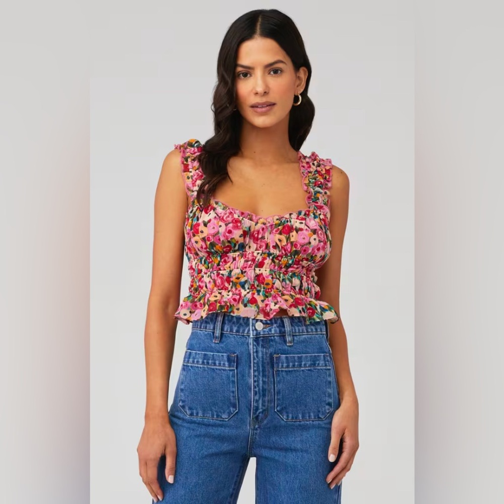 Astr Floral Pink Blouse - Picture 2 of 6